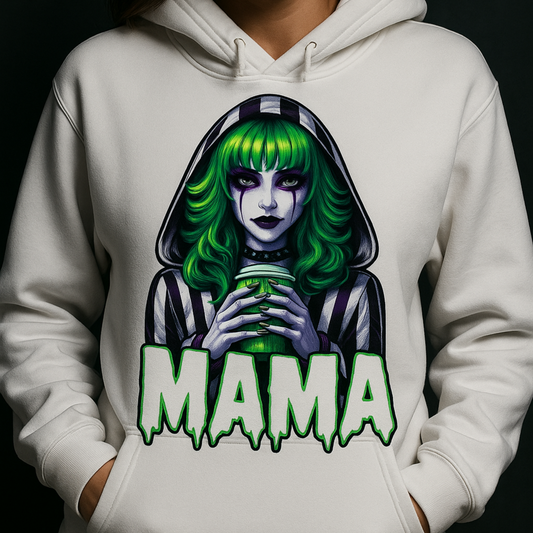 On Sale - Green Spooky Face Pullover Hoodie