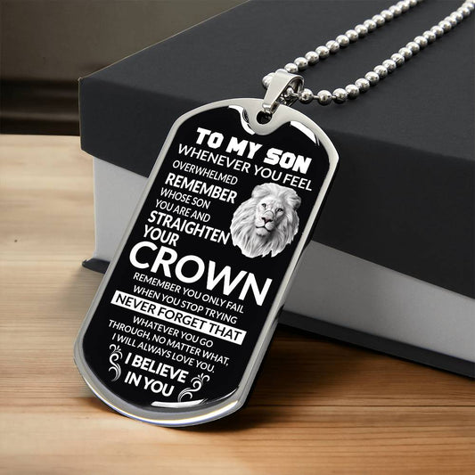 To My Son, No Matter What, I Will Always Be With You, Love Dad - Dog Tag - Military Ball Chain