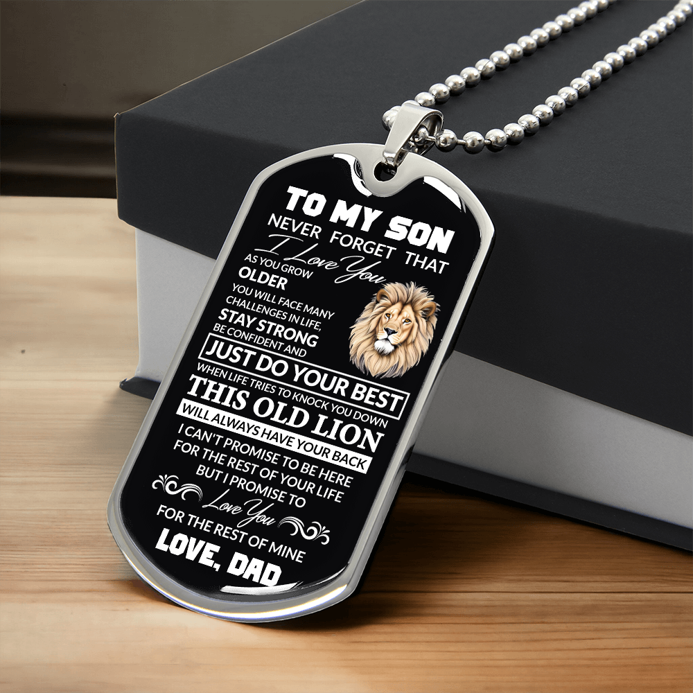 (Best Seller) To My Son, I Believe In You, Love Dad - Dog Tag Military Ball Chain