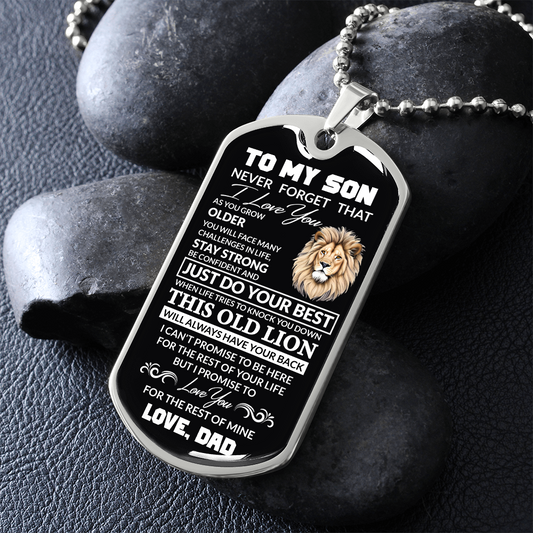 (Best Seller) To My Son, I Believe In You, Love Dad - Dog Tag Military Ball Chain