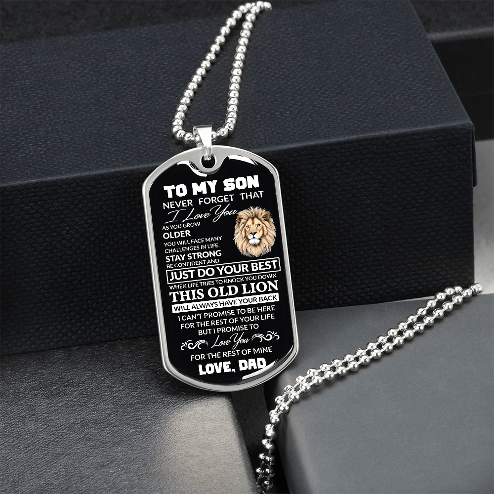 (Best Seller) To My Son, I Believe In You, Love Dad - Dog Tag Military Ball Chain