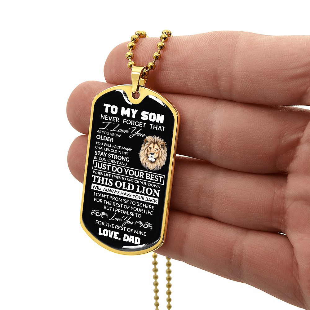 (Best Seller) To My Son, I Believe In You, Love Dad - Dog Tag Military Ball Chain