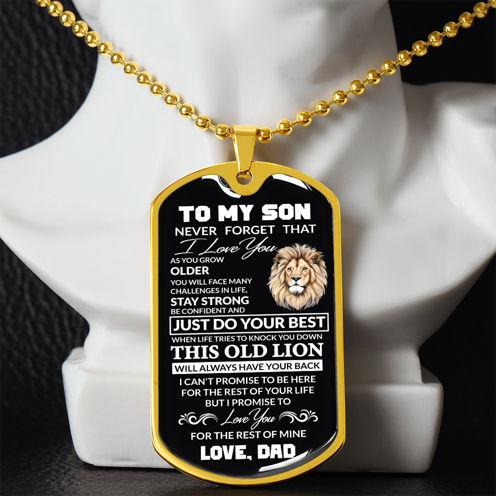 (Best Seller) To My Son, I Believe In You, Love Dad - Dog Tag Military Ball Chain