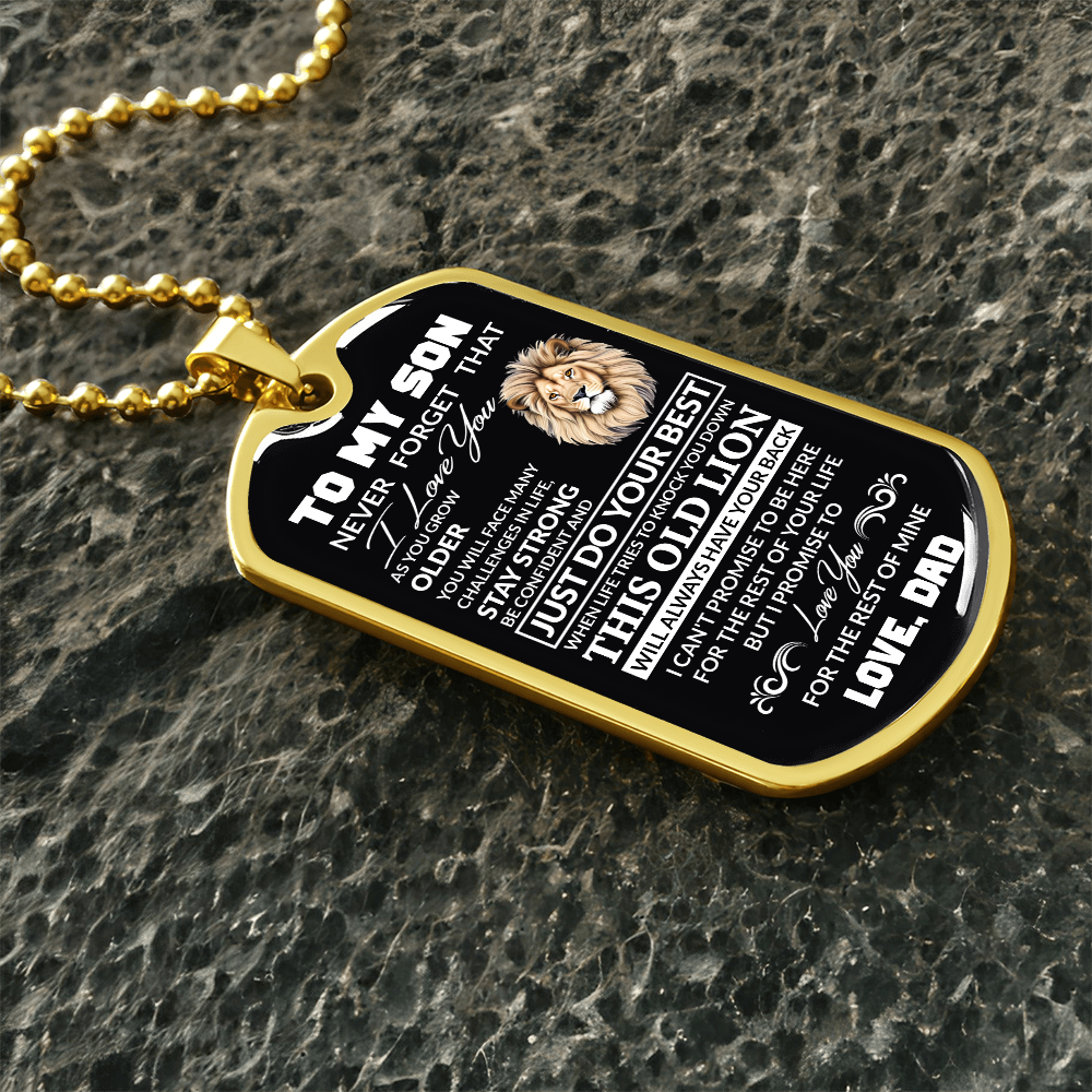 (Best Seller) To My Son, I Believe In You, Love Dad - Dog Tag Military Ball Chain