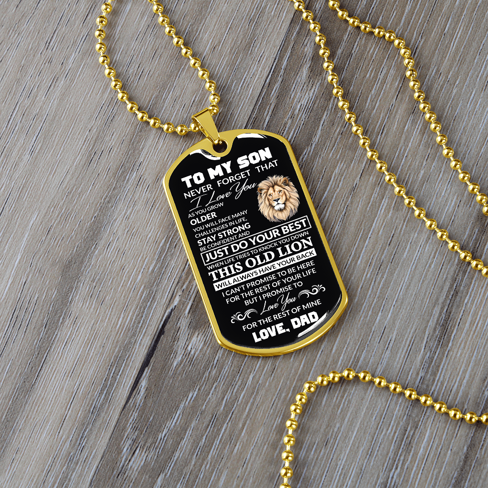 (Best Seller) To My Son, I Believe In You, Love Dad - Dog Tag Military Ball Chain