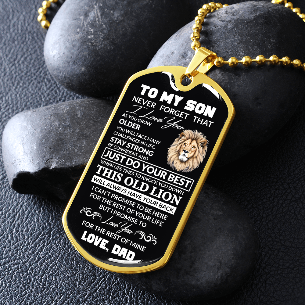 (Best Seller) To My Son, I Believe In You, Love Dad - Dog Tag Military Ball Chain