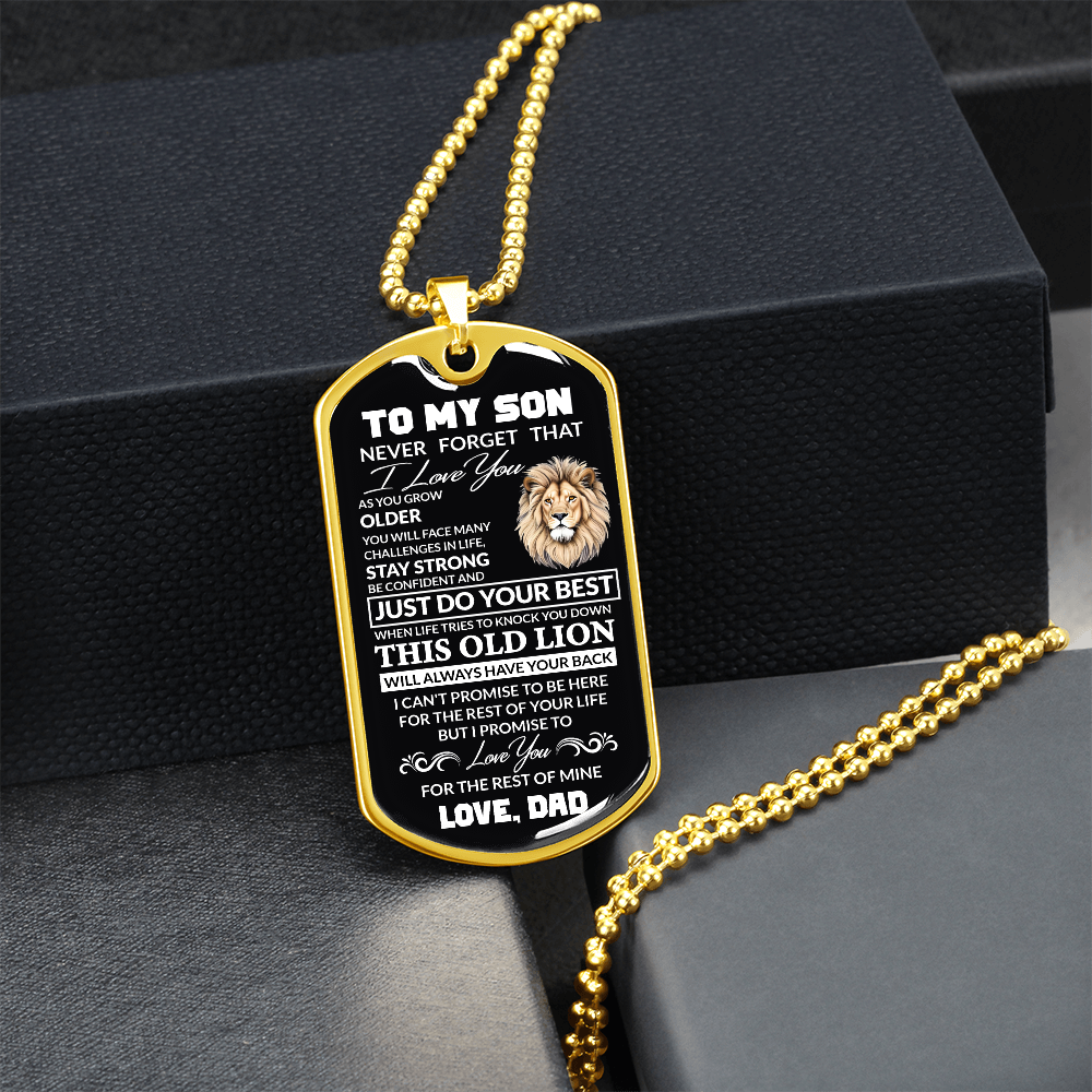 (Best Seller) To My Son, I Believe In You, Love Dad - Dog Tag Military Ball Chain