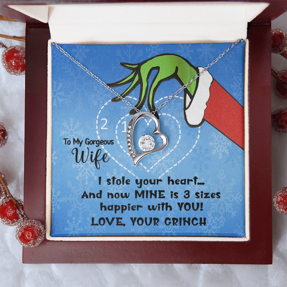 Hey All You Grinches, Perfect Holiday Gift For Your Wife, Forever Love Necklace