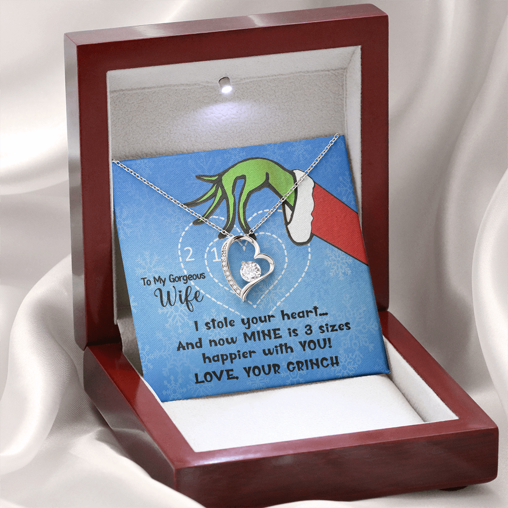 Hey All You Grinches, Perfect Holiday Gift For Your Wife, Forever Love Necklace