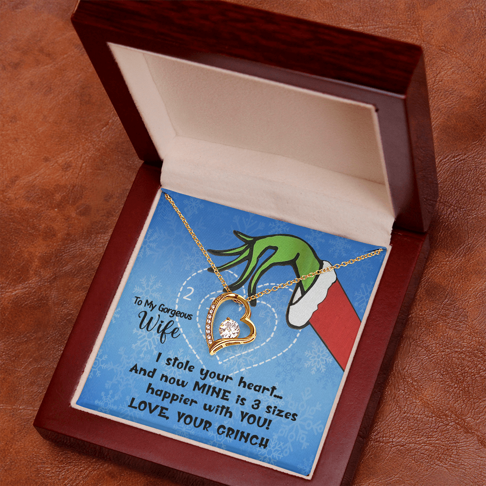 Hey All You Grinches, Perfect Holiday Gift For Your Wife, Forever Love Necklace