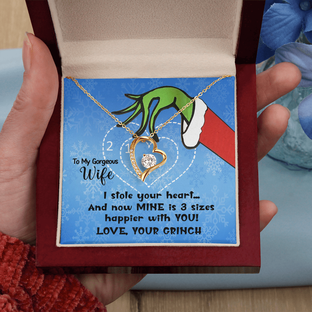 Hey All You Grinches, Perfect Holiday Gift For Your Wife, Forever Love Necklace