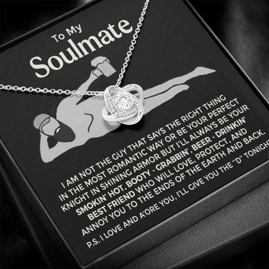 (Funny) To My Soulmate - Loveknot Necklace