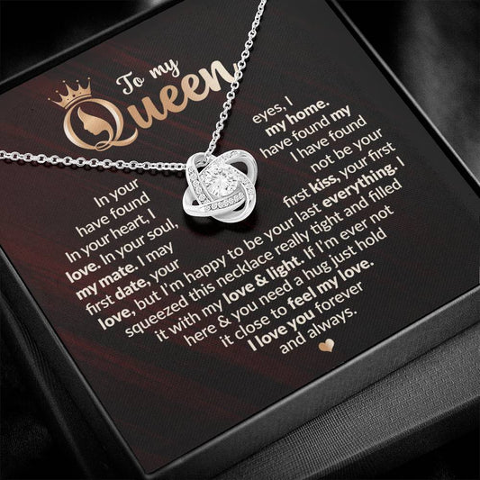 To My Queen, I Found My Love - Loveknot Necklace