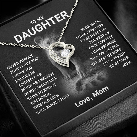 To My Daughter, Never Forget I Love You, Love Dad - Forever Love Neckace