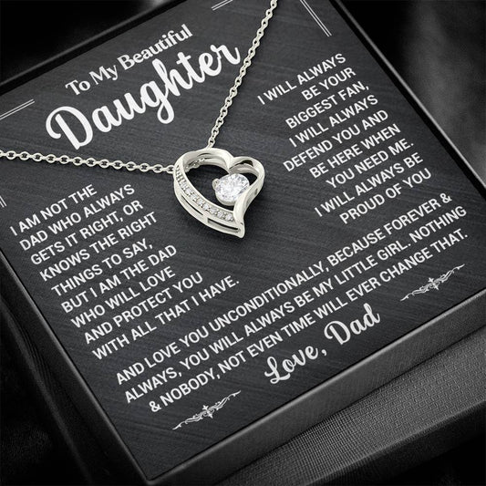 To My Beautiful Daughter, Forever Love Necklace