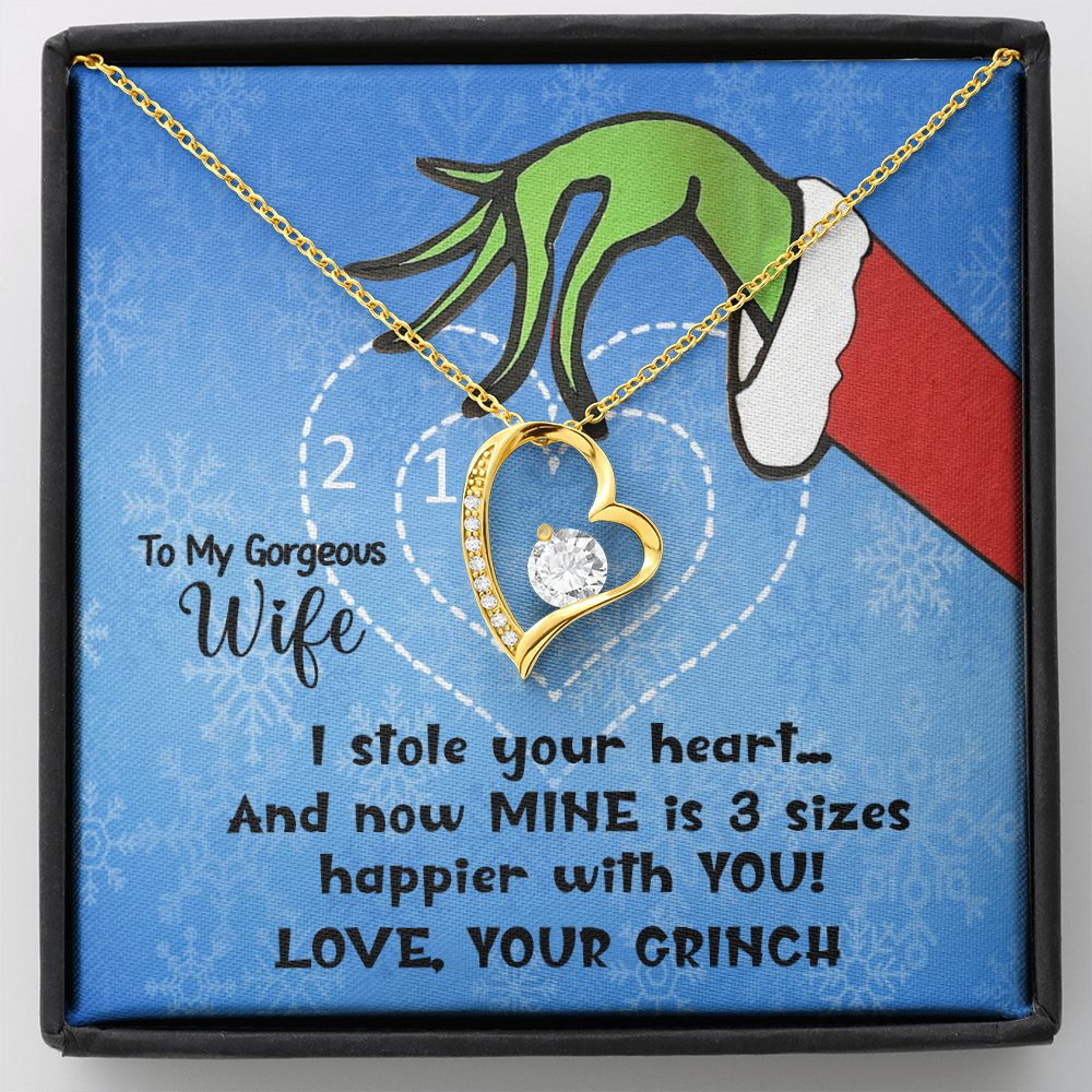 Hey All You Grinches, Perfect Holiday Gift For Your Wife, Forever Love Necklace