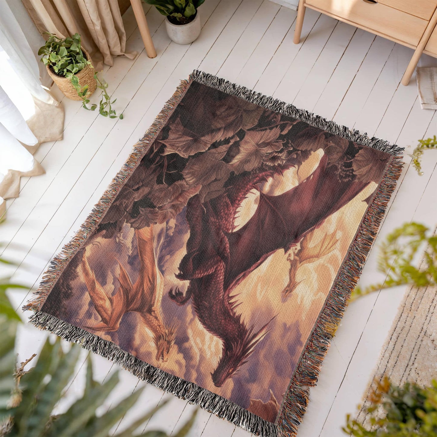 Dragonrider Woven Blanket