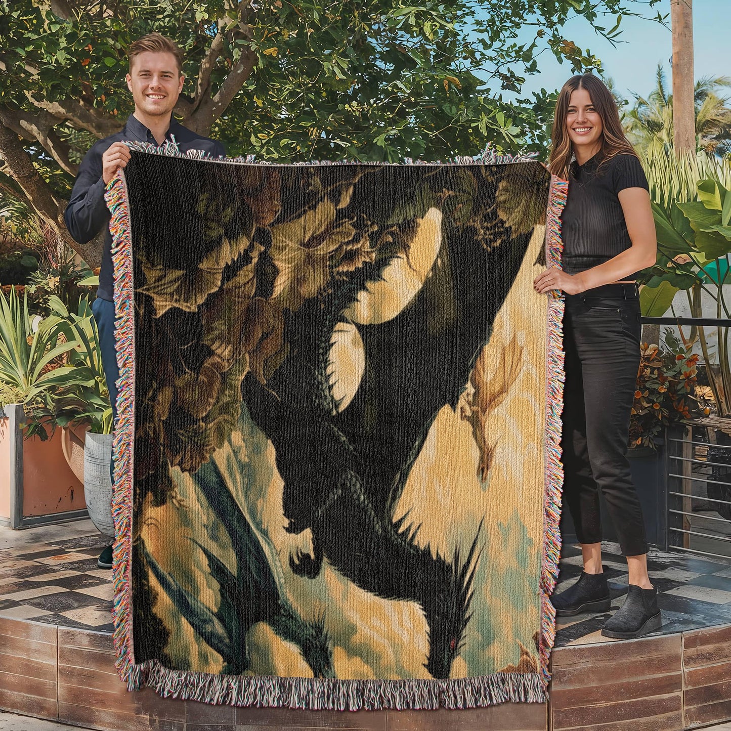 Dragonrider Woven Blanket