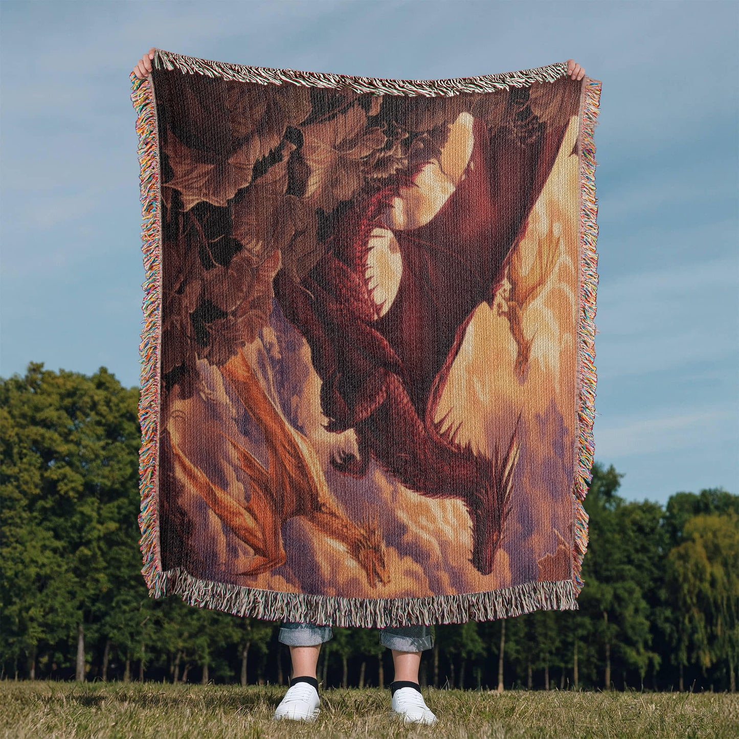 Dragonrider Woven Blanket