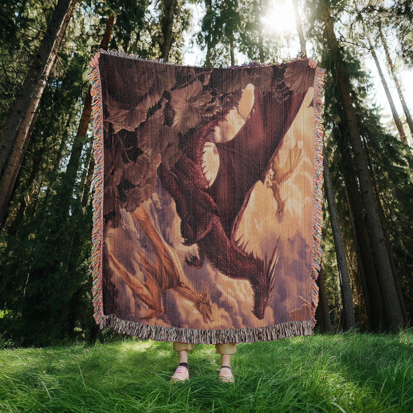 Dragonrider Woven Blanket