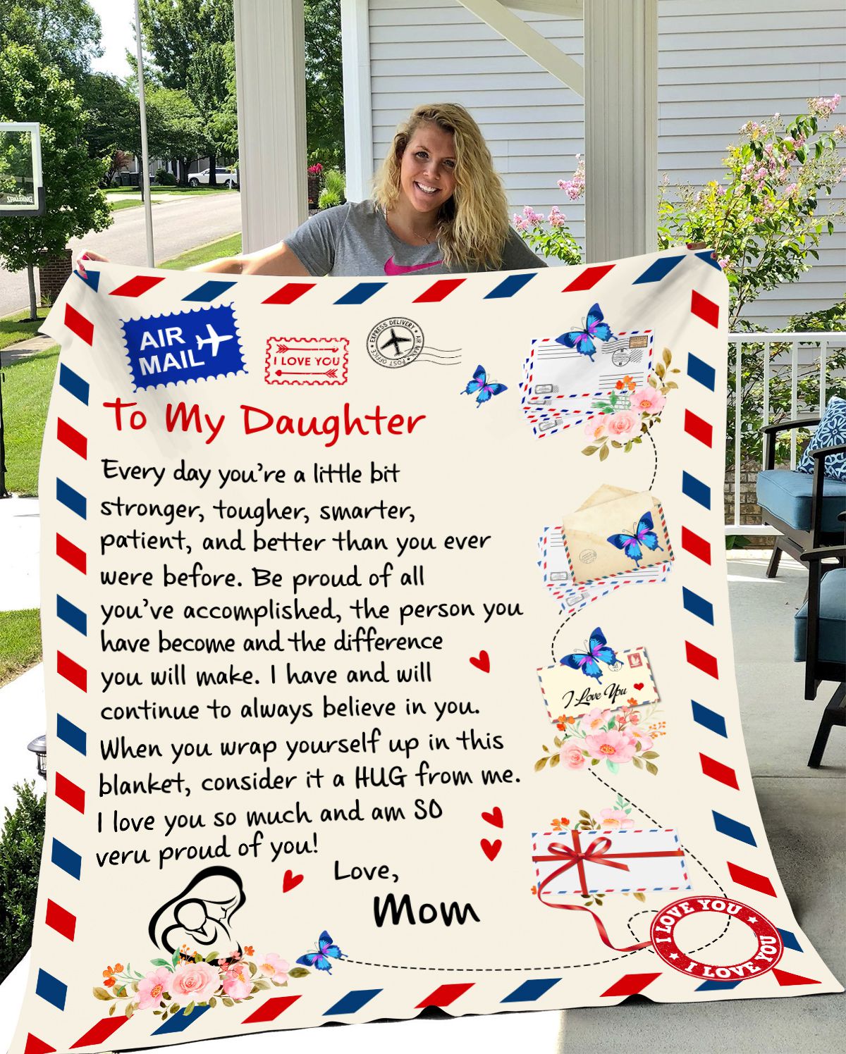 To My Daughter, Be Proud Of All You've Accomplished, Love Mom Blanket